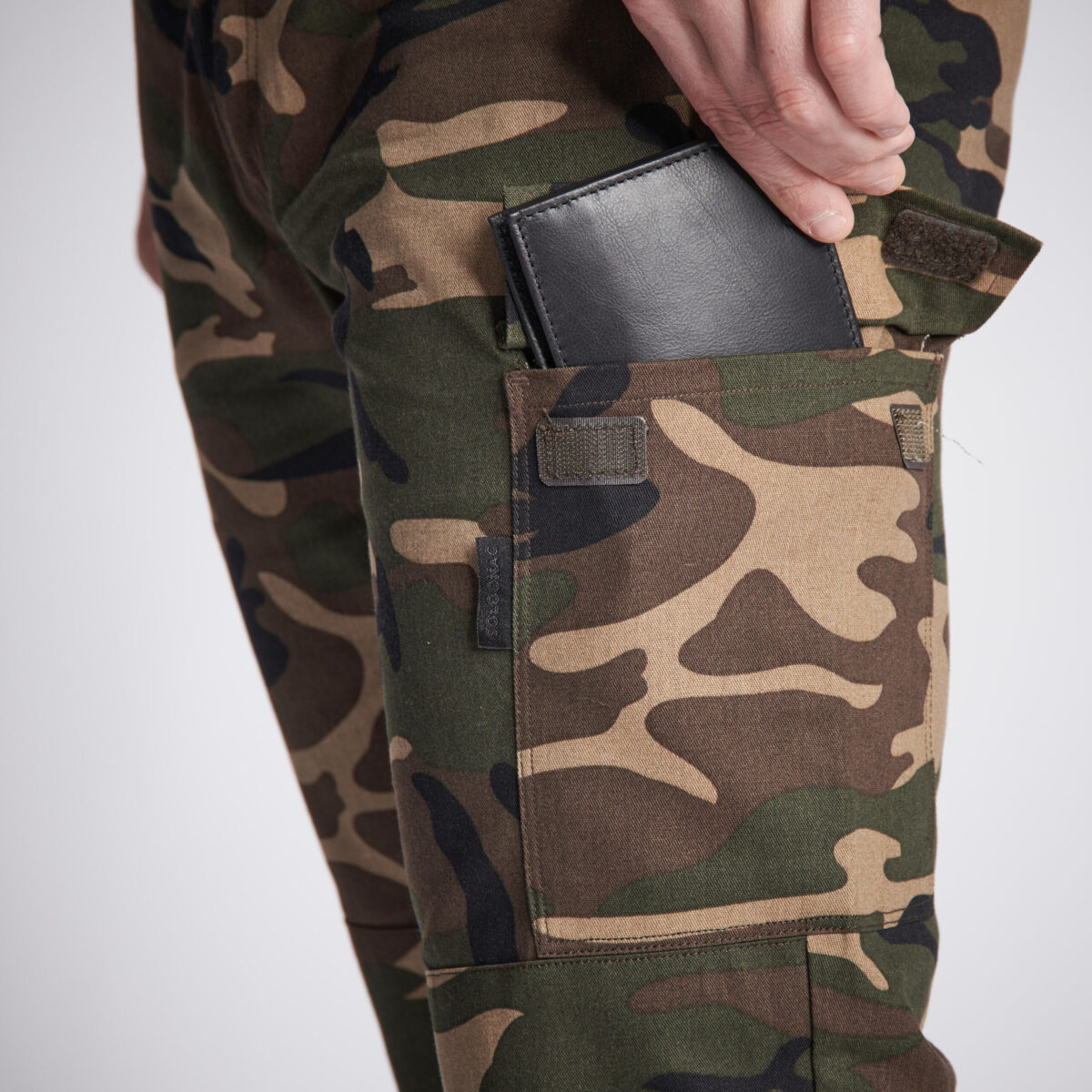 Men Cargo Trousers Pants Army Military Camo Print SG-300 - Woodland Green - Image 4