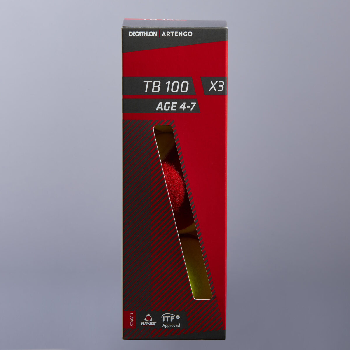 Tennis Ball ITF TB100 x3 Red - Image 2