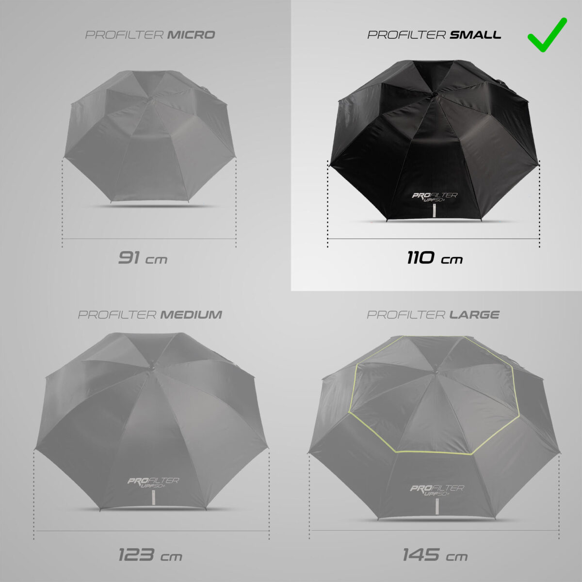 GOLF UMBRELLA SMALL ECO-DESIGNED - PROFILTER NAVY BLUE - Image 3