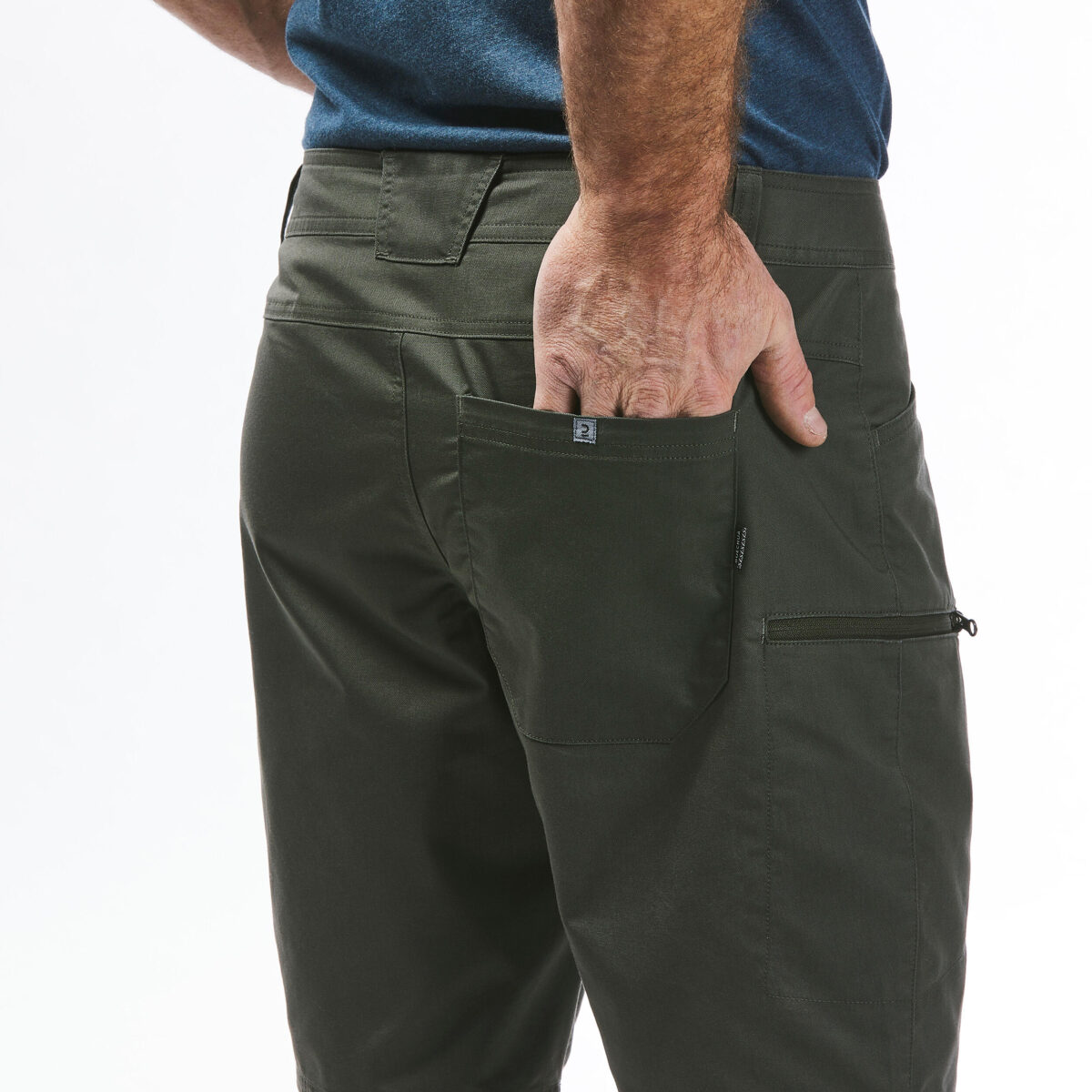Men Light Cargo Shorts Dark Olive - NH500 - Image 6