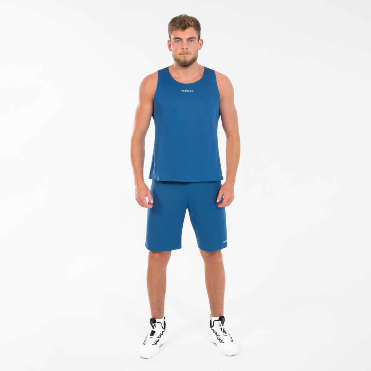 Men's/Women's Sleeveless Basketball Jersey T100 - Navy Blue - Image 4