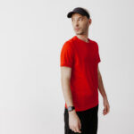 Men Running T-Shirt Breathable, Quick Dry, Kiprun 100 - Red