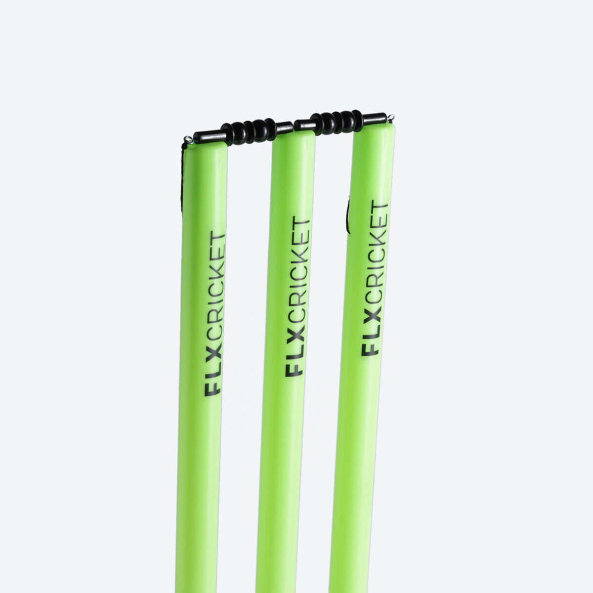Plastic Cricket Stump Set Lightweight & Durable Lime Green - Image 2