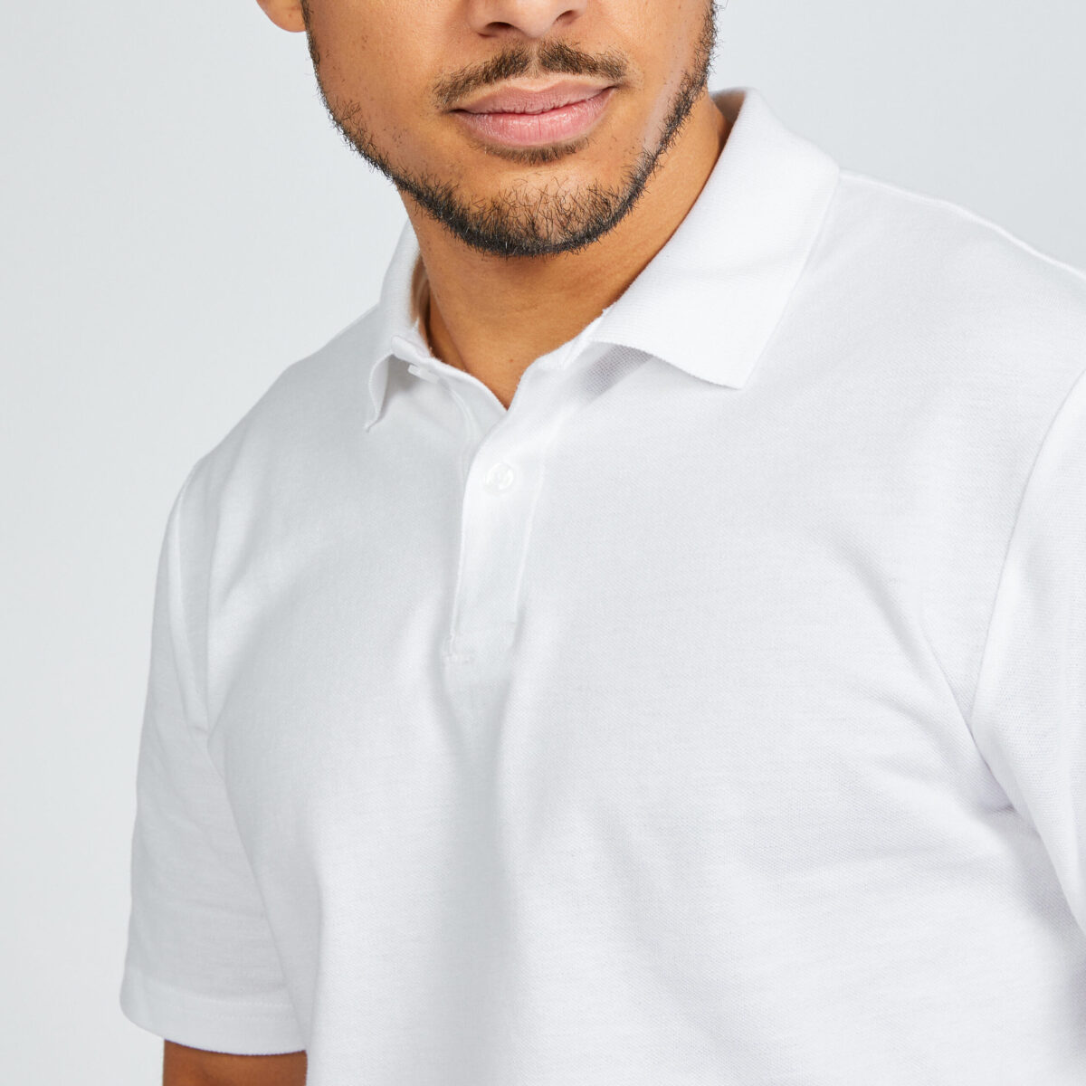 Men’s golf cotton short-sleeved polo shirt - MW100 white - Image 5