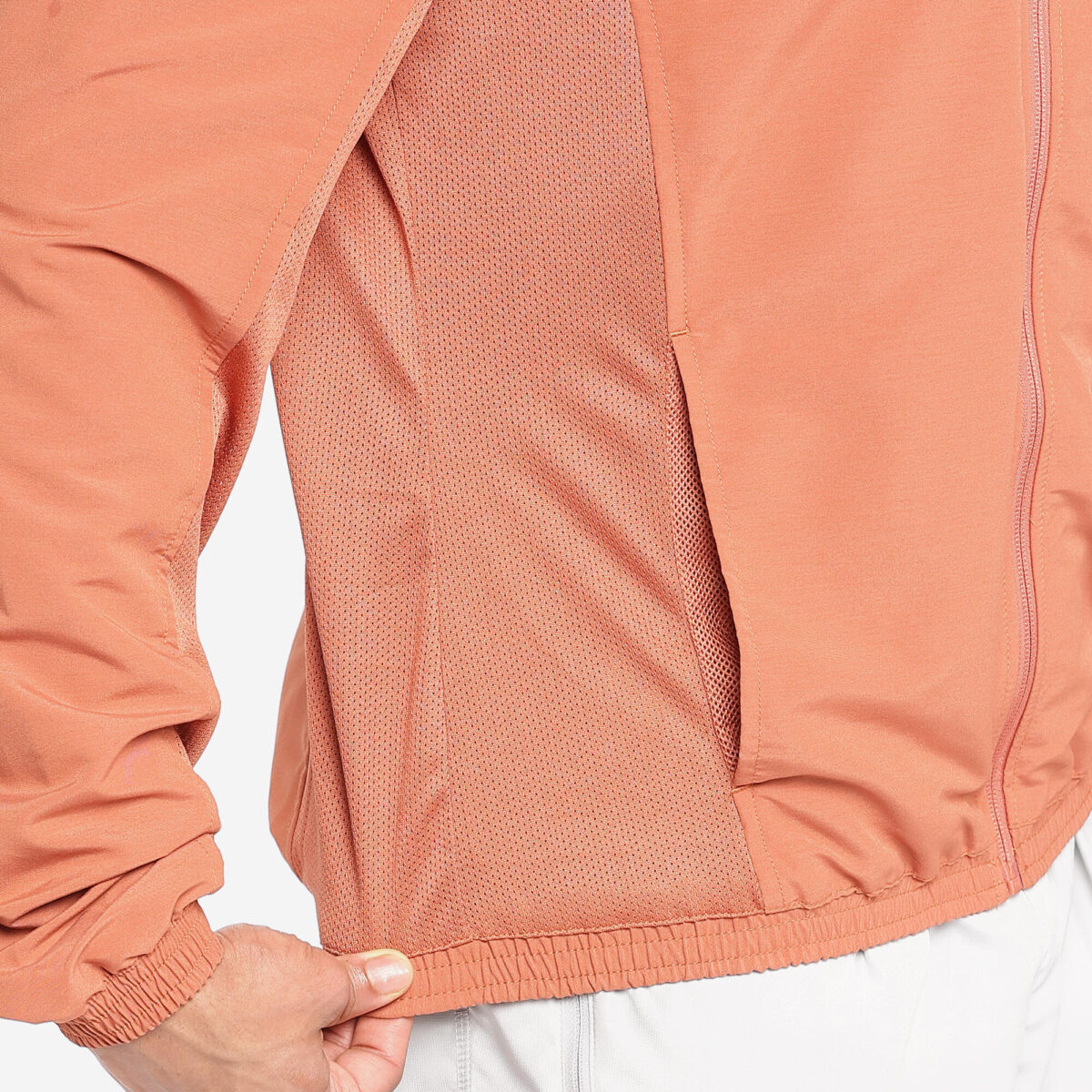 Men Fitness Tracksuit Jacket with Moisture Management FJA 100 - Sepia Brown - Image 3