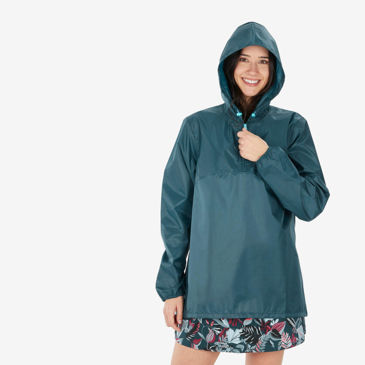 Women’s windproof and water-repellent hiking jacket NH100 1/2 Zip - Blue - Image 4
