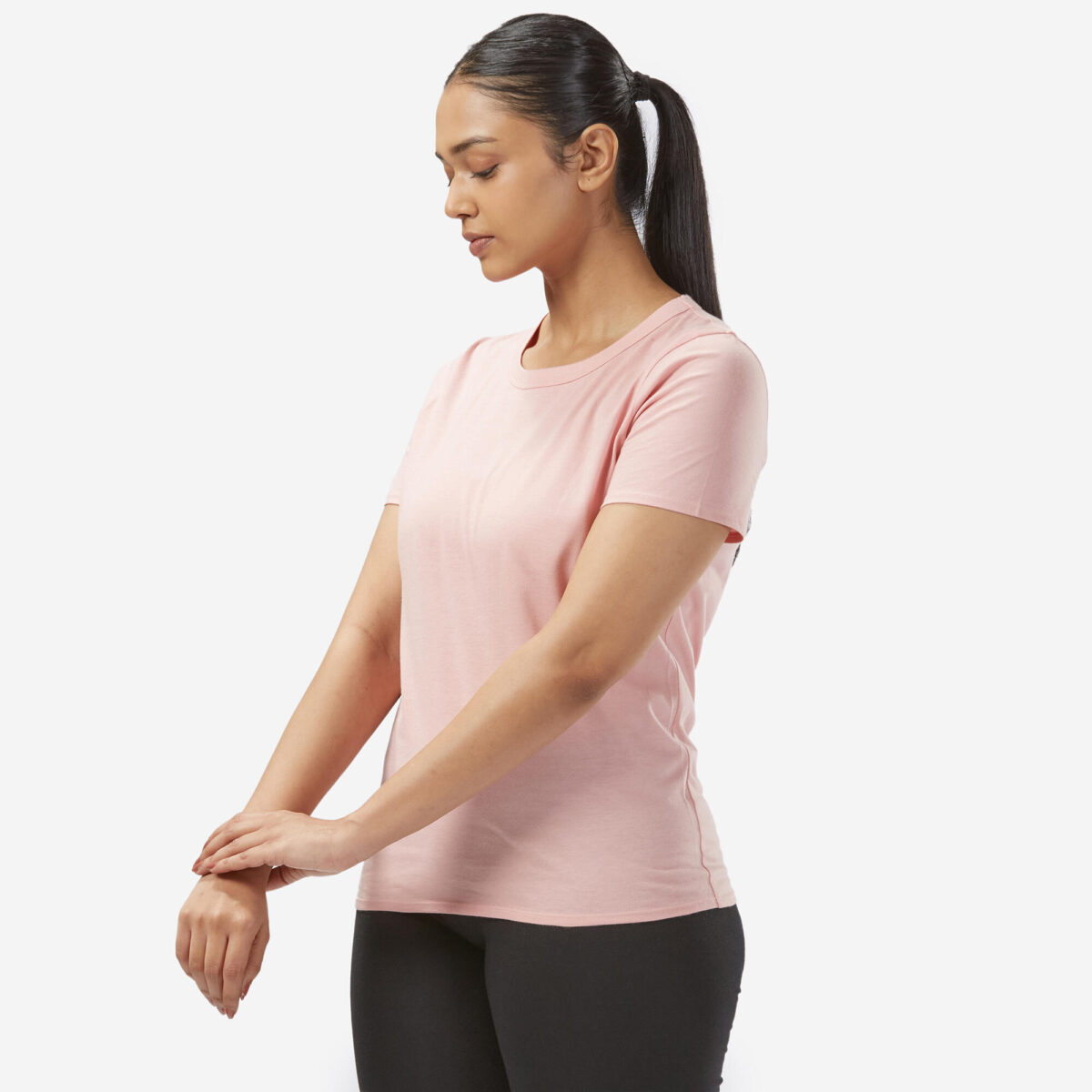 Short Sleeves Regular Fit Women's T-Shirt 100- Sweet Pink - Image 3