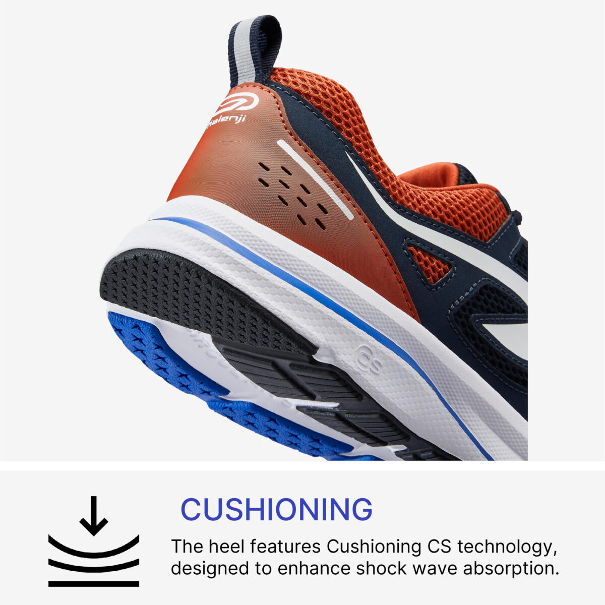 Men Running Shoes Comfort Fit, Upto 10km/week, Run Active - Blue and Brown - Image 3
