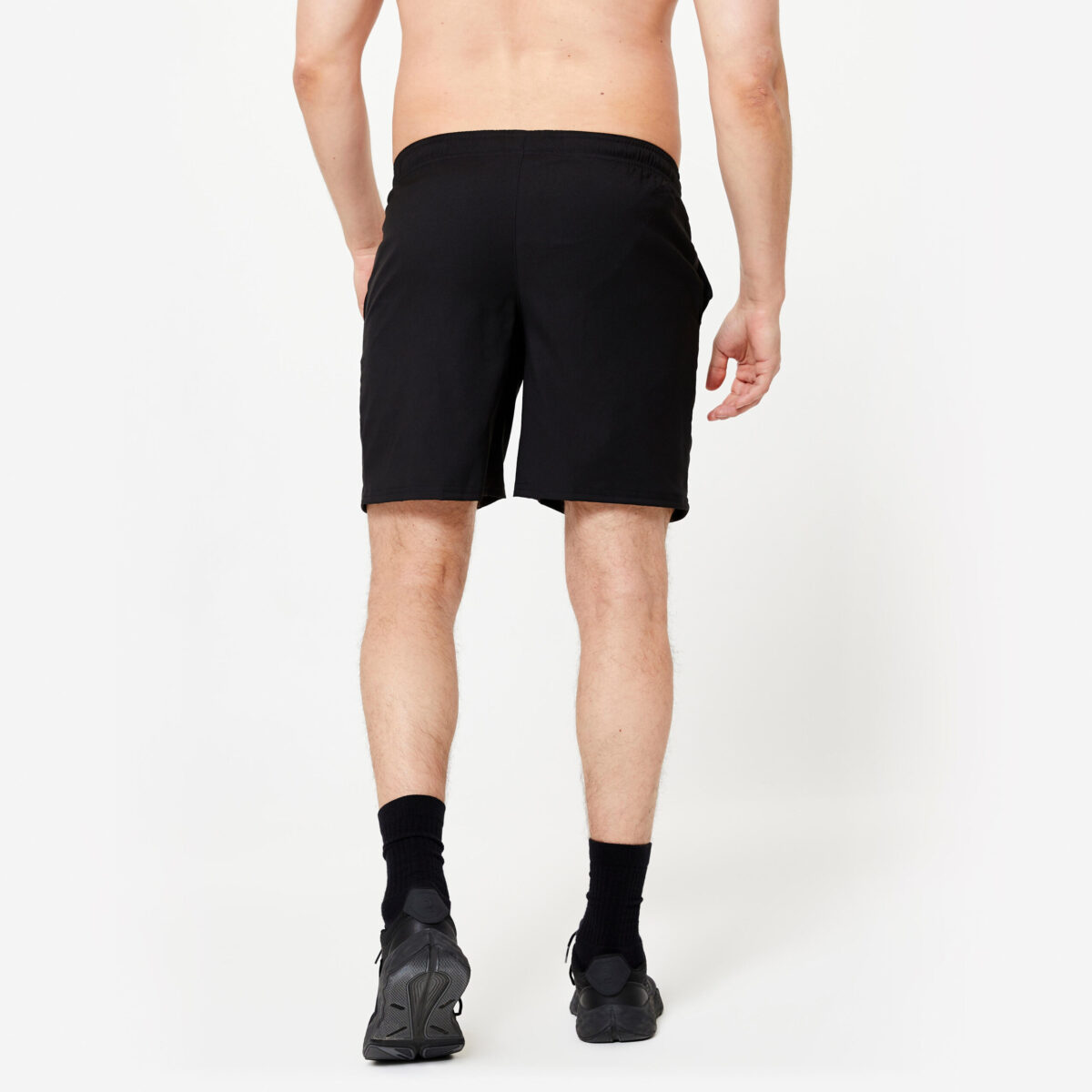 Men Gym Shorts – Breathable, Stretchable, Quick Dry, Lightweight FST 100 – Black - Image 3