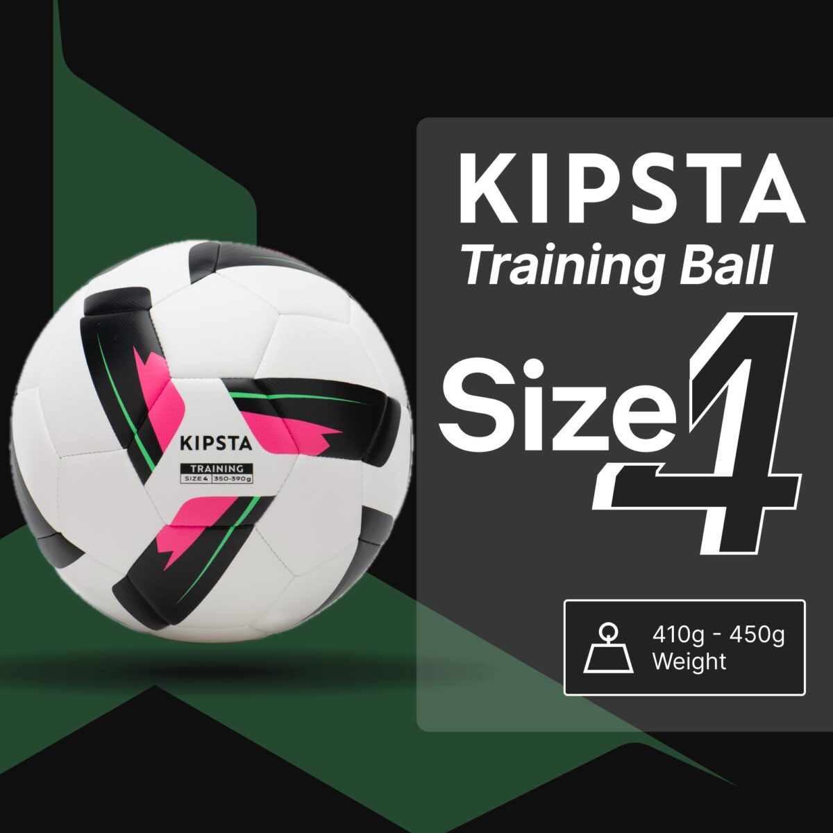 Machine-Stitched Football Training Ball Size 4  - White - Image 3