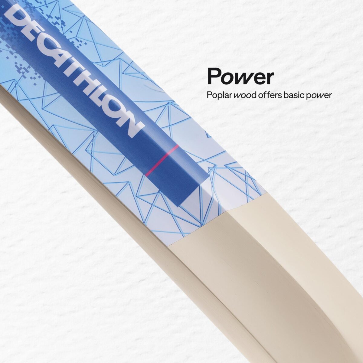 Cricket Bat for Soft & Medium Tennis Ball T500 Light - Blue - Image 4