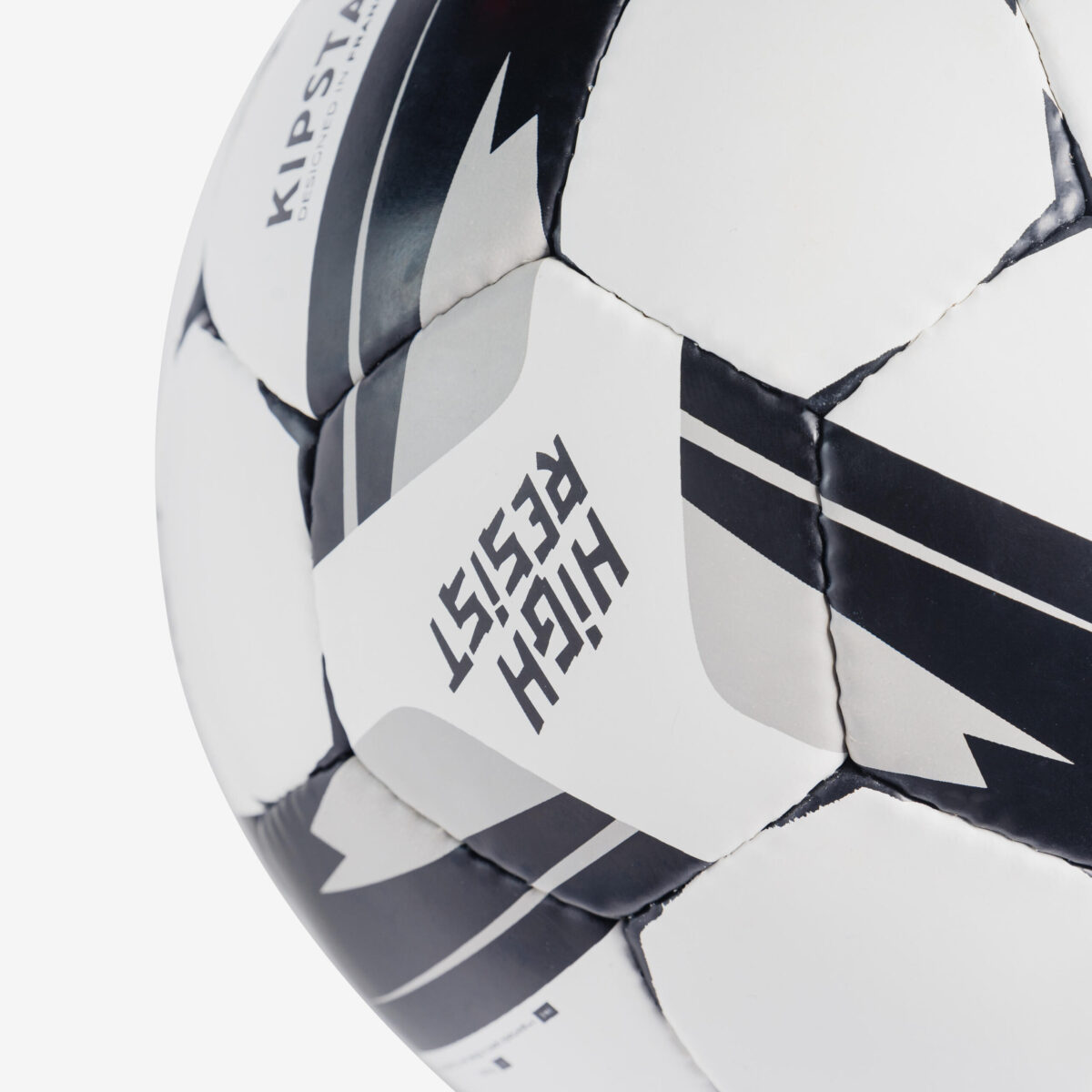 Training Ball Resist Size 5, Machine Stitched, Rubber Coating - White - Image 5