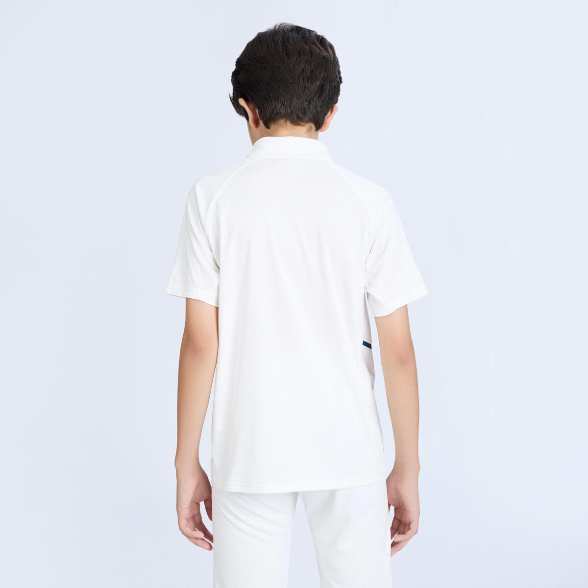 Kids Cricket Short Sleeved Polo Tshirt CP500 - White - Image 5