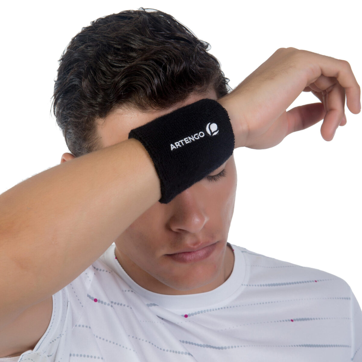 Tennis Wristband TP 100 Black - Image 2