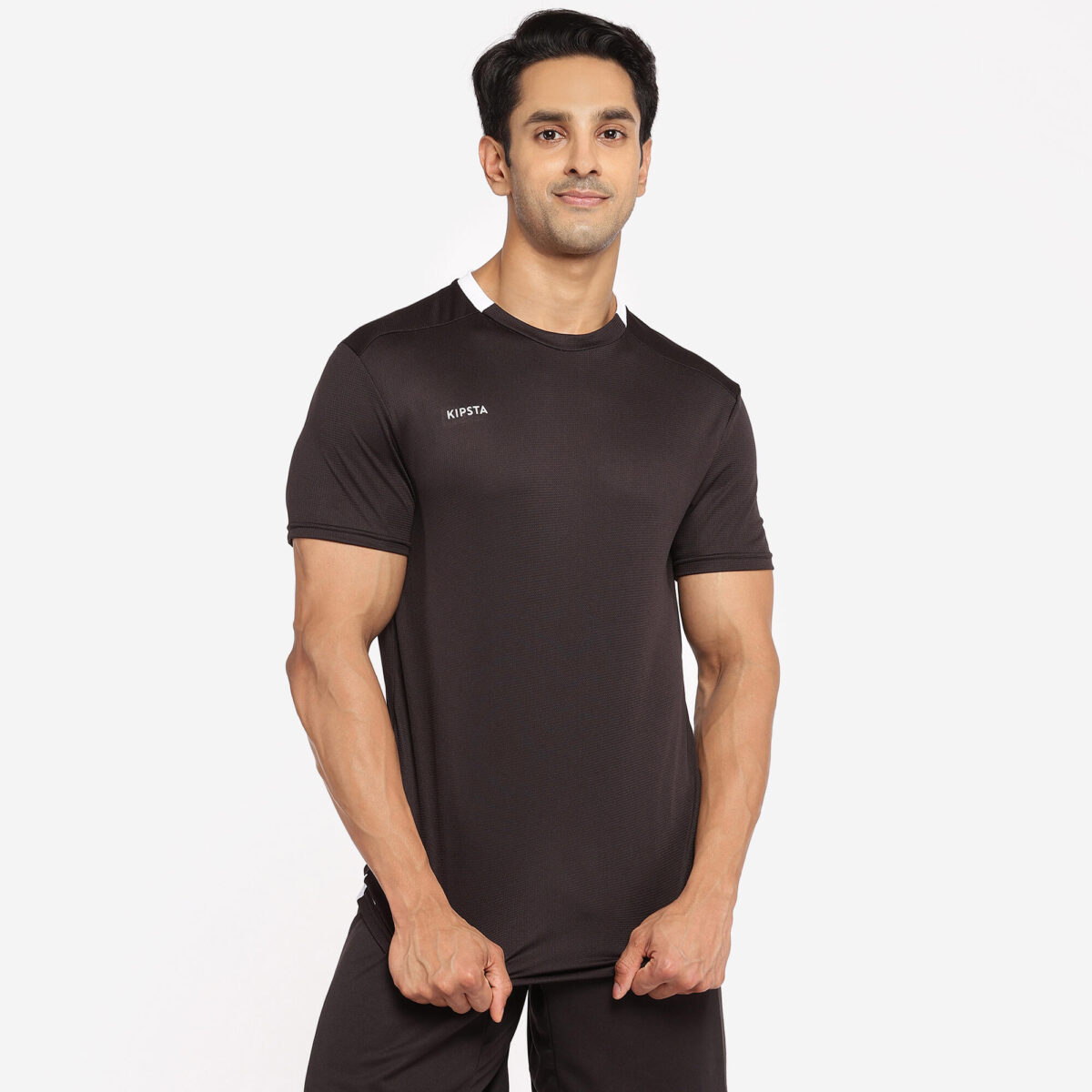 Men Football Jersey Short Sleeve F100 Black - Image 4
