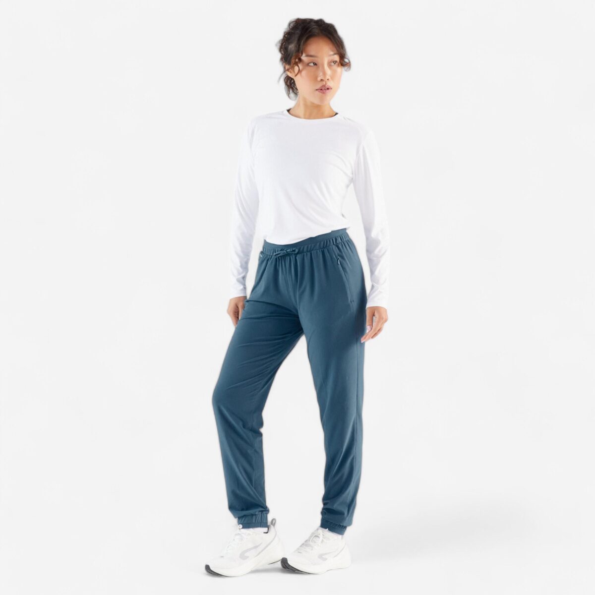 Women Running Trackpants, Lightweight and Quick Dry - Slate Blue - Image 2