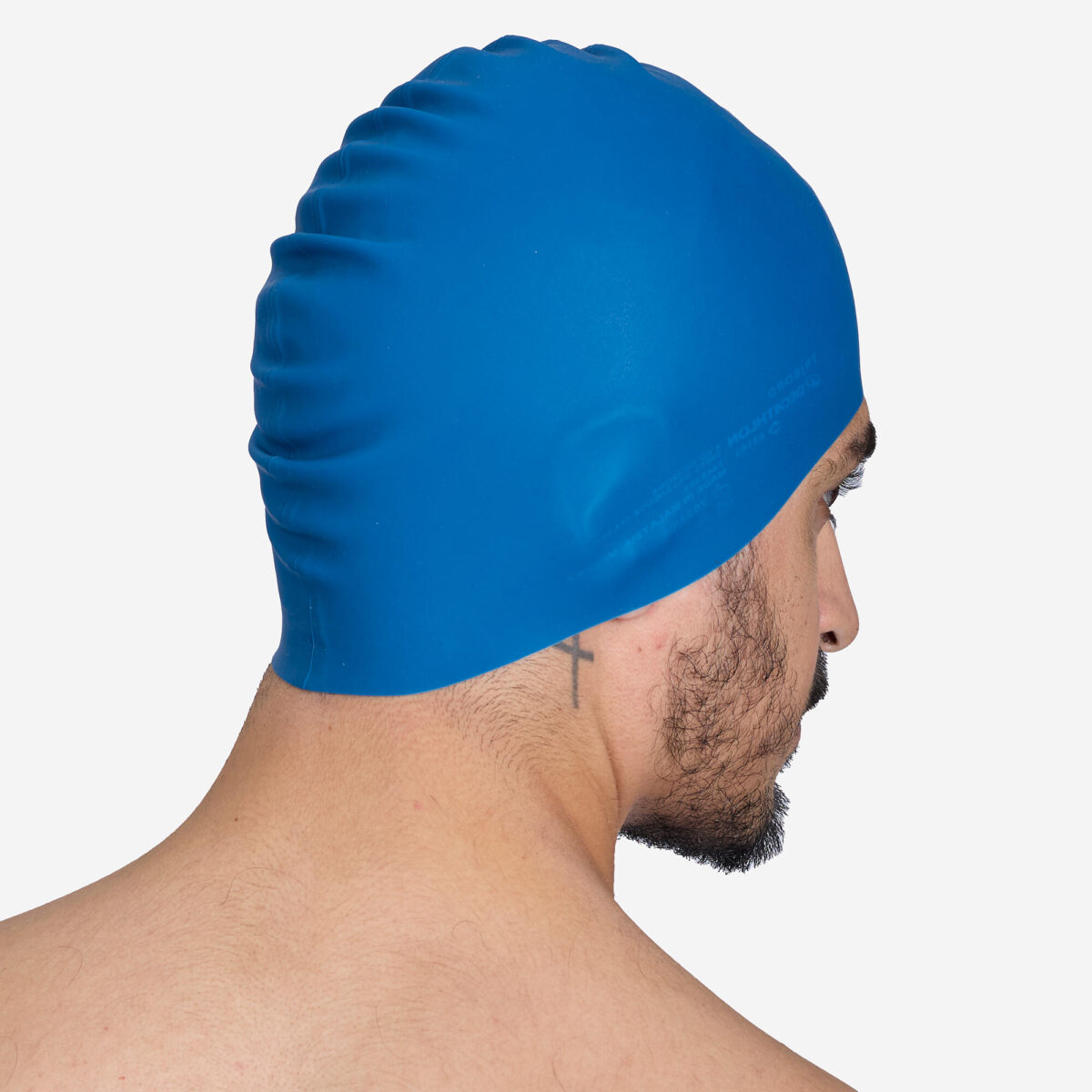 Silicone Swim Cap Soft & Stretchable Dark Blue - Image 6