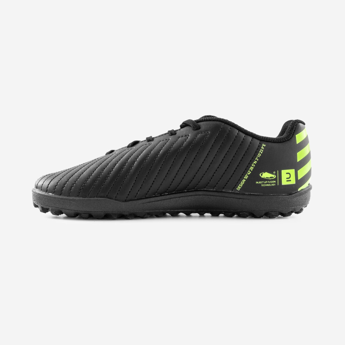 Kids Football Shoes for Turf Agility 100 - Black and Yellow - Image 2