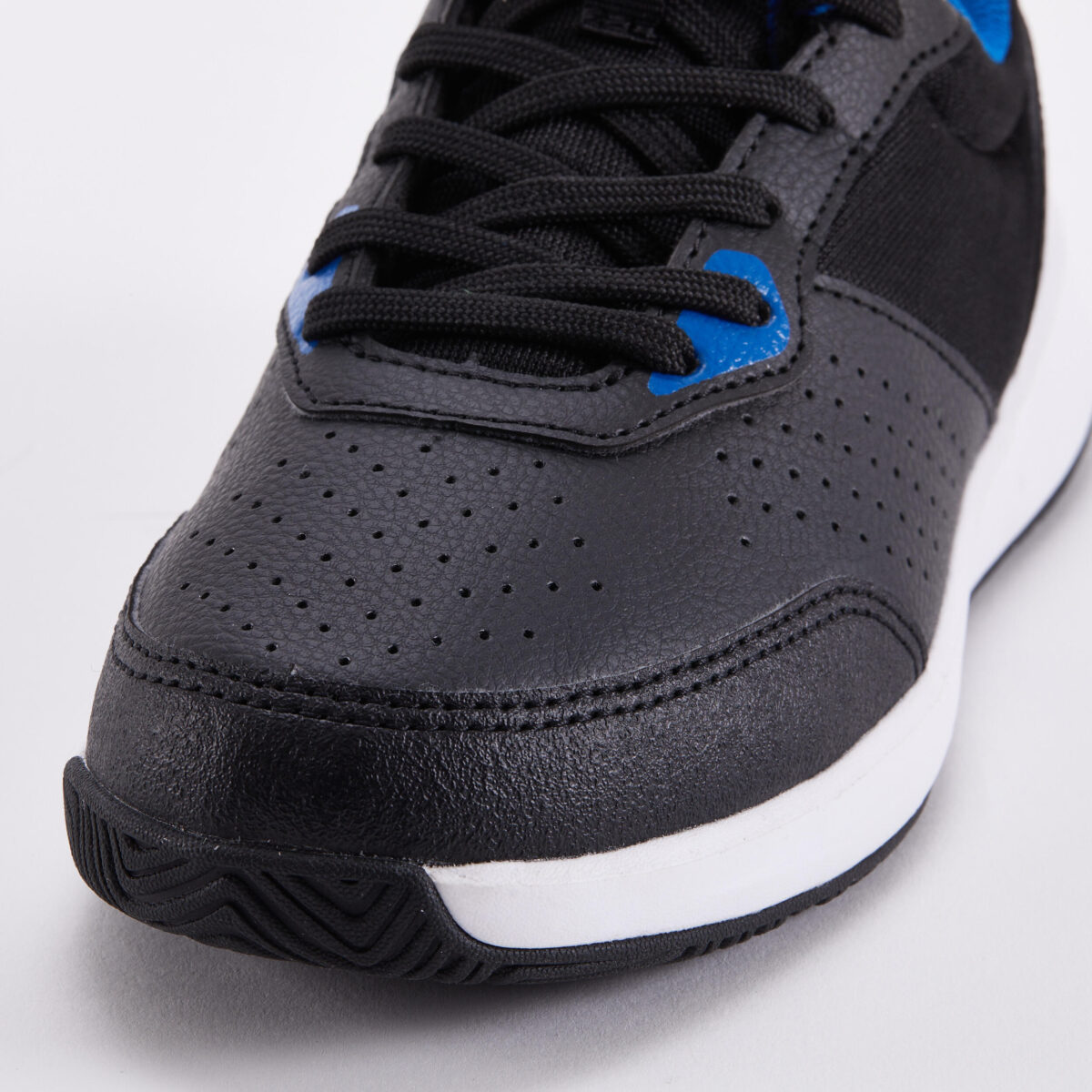 Kids' Lace-Up Essential Tennis Shoes - Black & Blue - Image 4