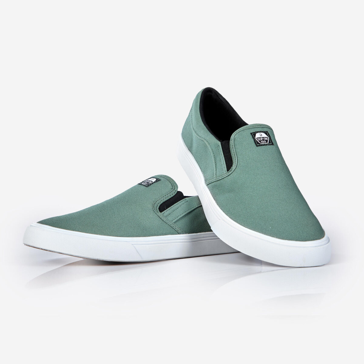 Slipon Skateboarding Canvas shoe - Khaki - Image 2