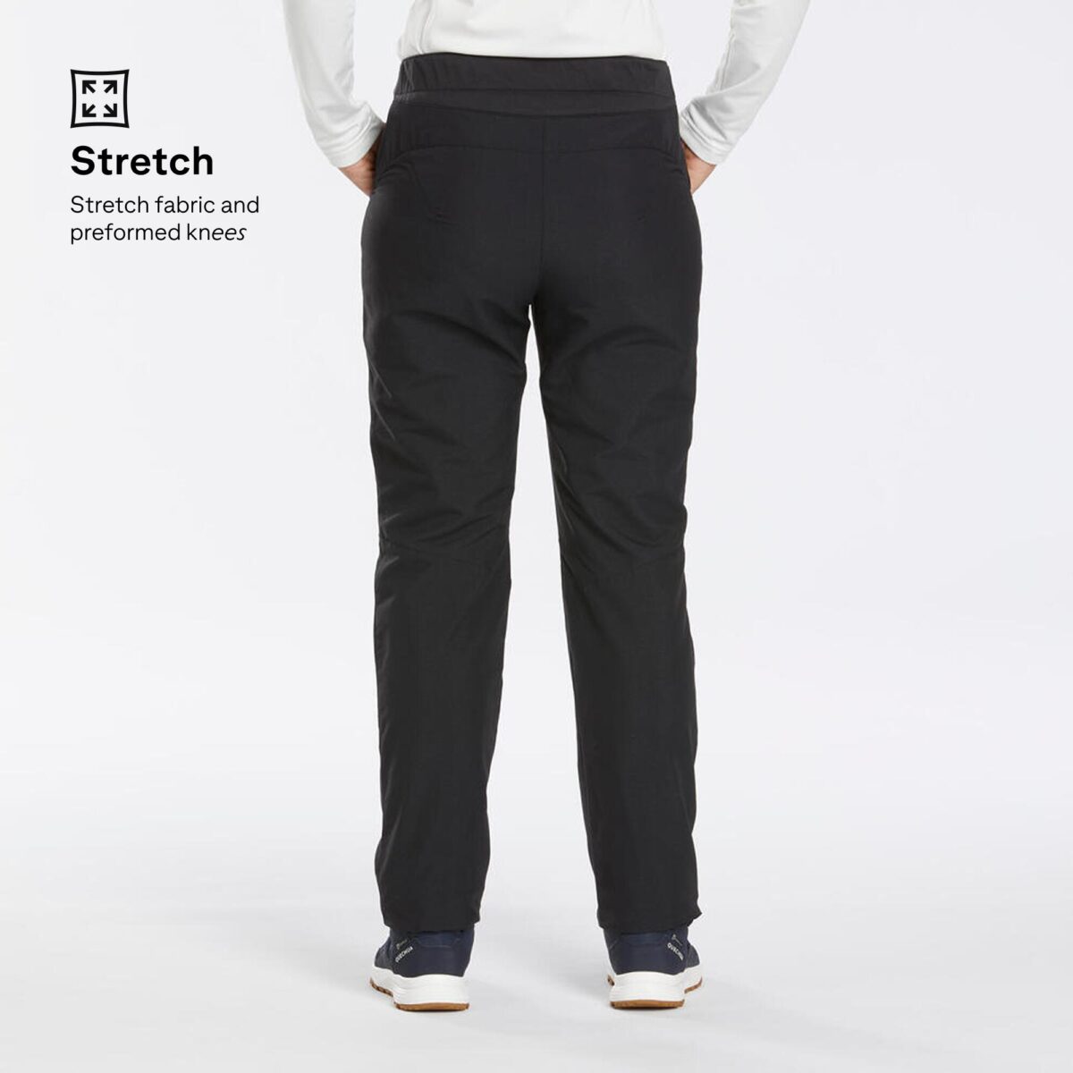 Women’s Warm Water-Repellent Hiking Trousers NH100 - Black - Image 4