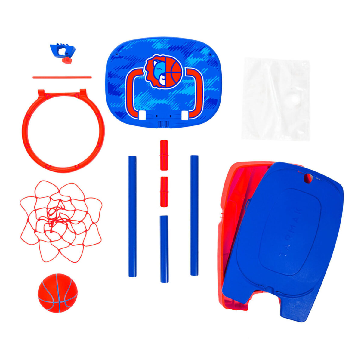 Kids' Basketball Hoop with Adjustable Stand (from 0.9 to 1.2m) K100 - Orange - Image 2