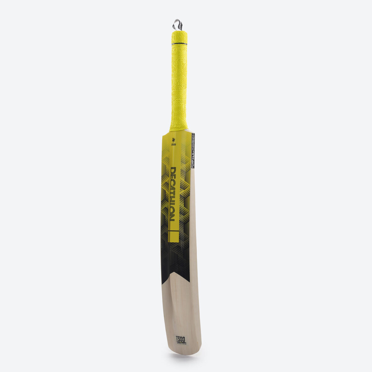 Kids Kashmir Poplar Wood Cricket Bat Size 5 Solid Drek Soft & Medium for Tennis Ball T500 Max - Lime & Green - Image 2