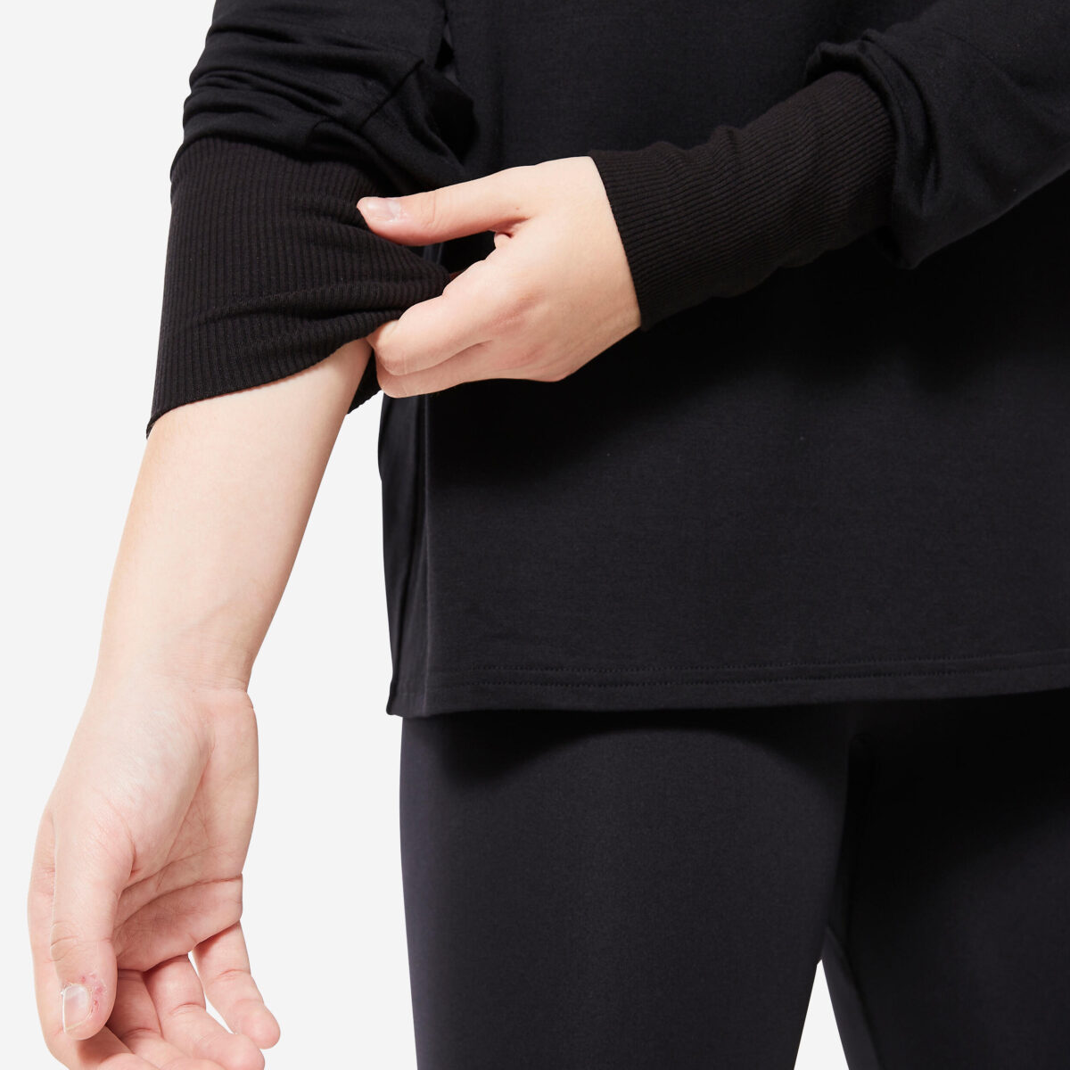 Women's Modern Dance Loose Sweatshirt - Black - Image 6