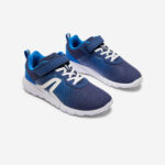 Kids Soft Trainers, Water Repellent, Rip-Tab Shoe, Soft 140 - Blue
