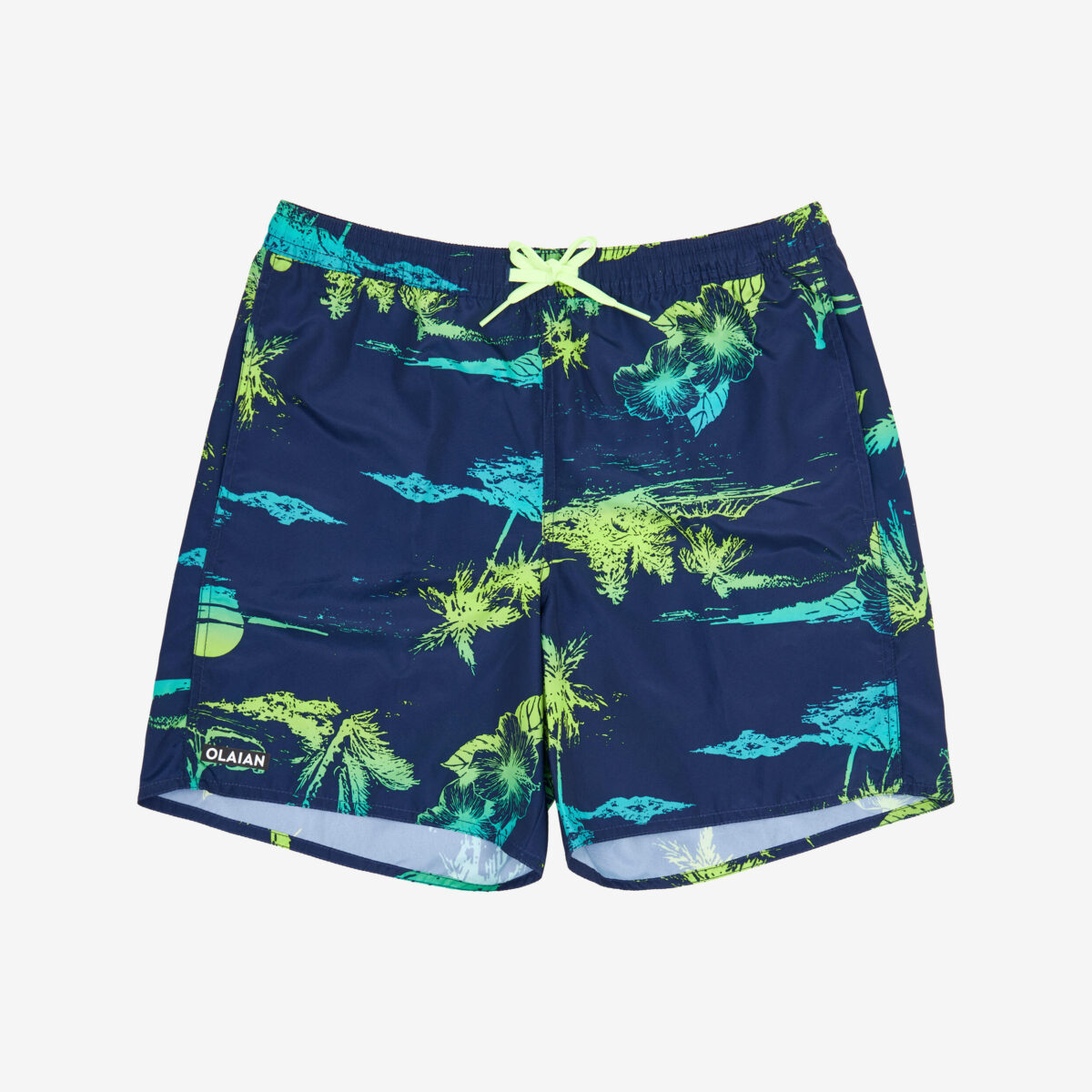 Boys’ surfing swim shorts with pockets - 100 Stories dark blue - Image 6