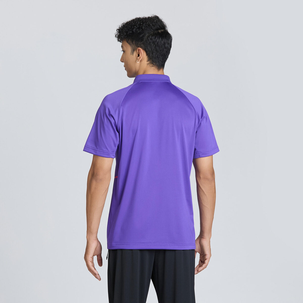 Men's Cricket Short Sleeved Polo T Shirt CP500 - Violet - Image 4