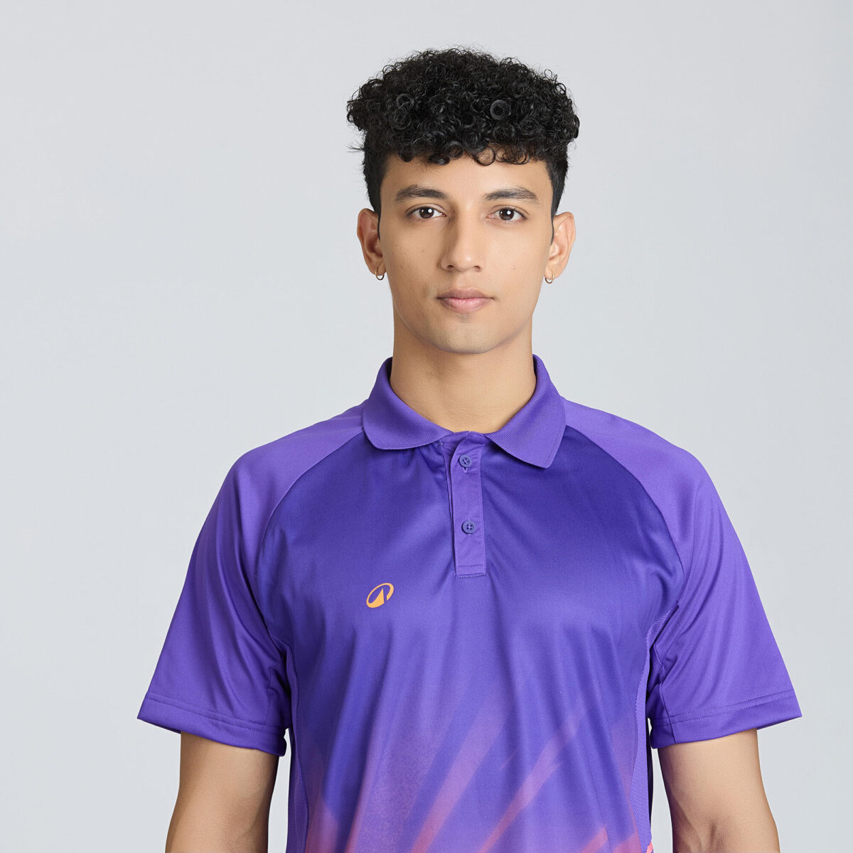Men's Cricket Short Sleeved Polo T Shirt CP500 - Violet - Image 2