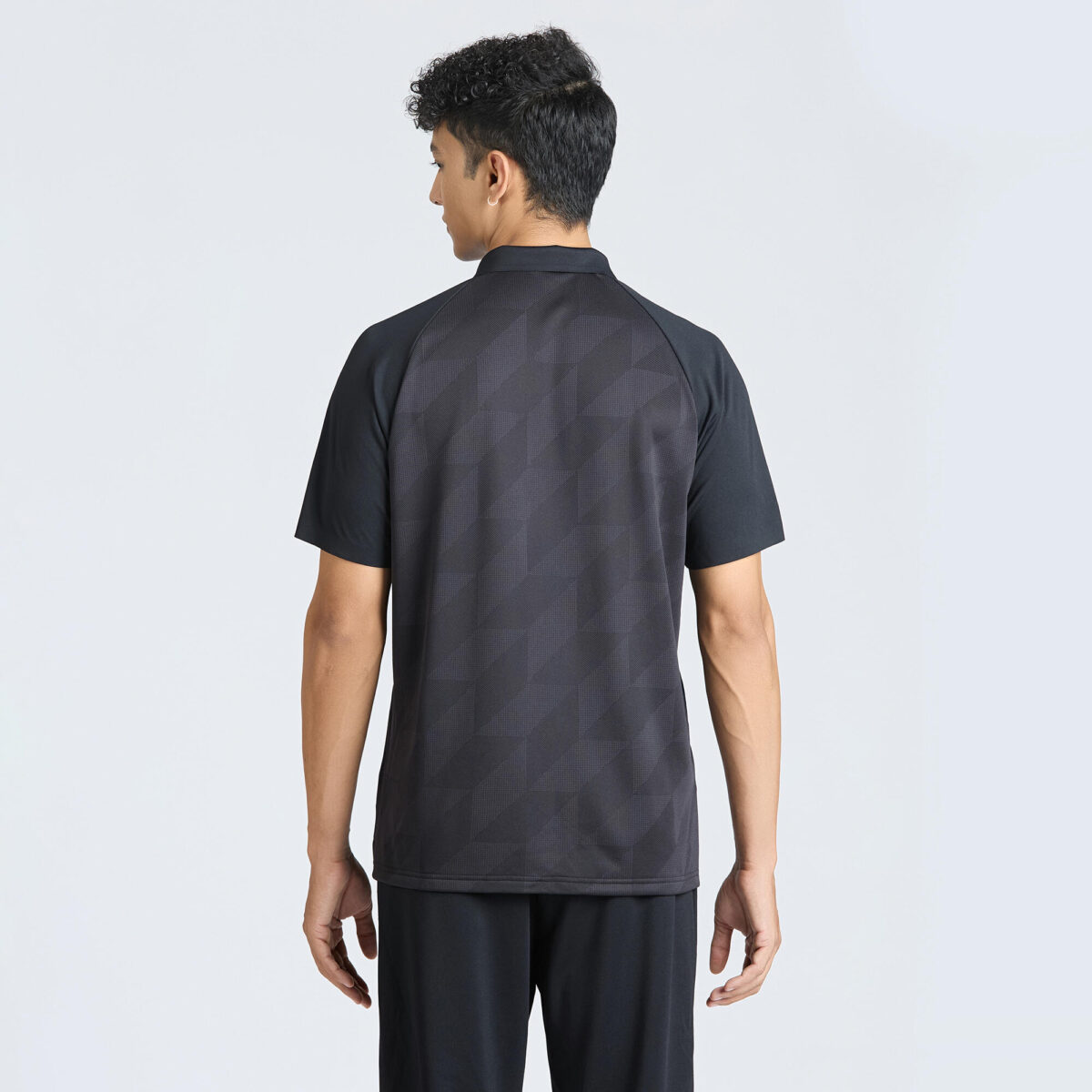 Men Cricket Short Sleeved Polo Shirt Quick Dry CP900 - Black - Image 4