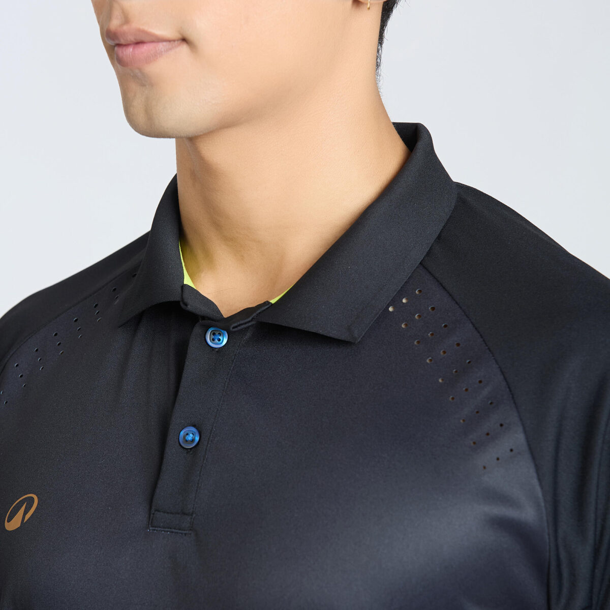Men Cricket Short Sleeved Polo Shirt Quick Dry CP900 - Black - Image 5