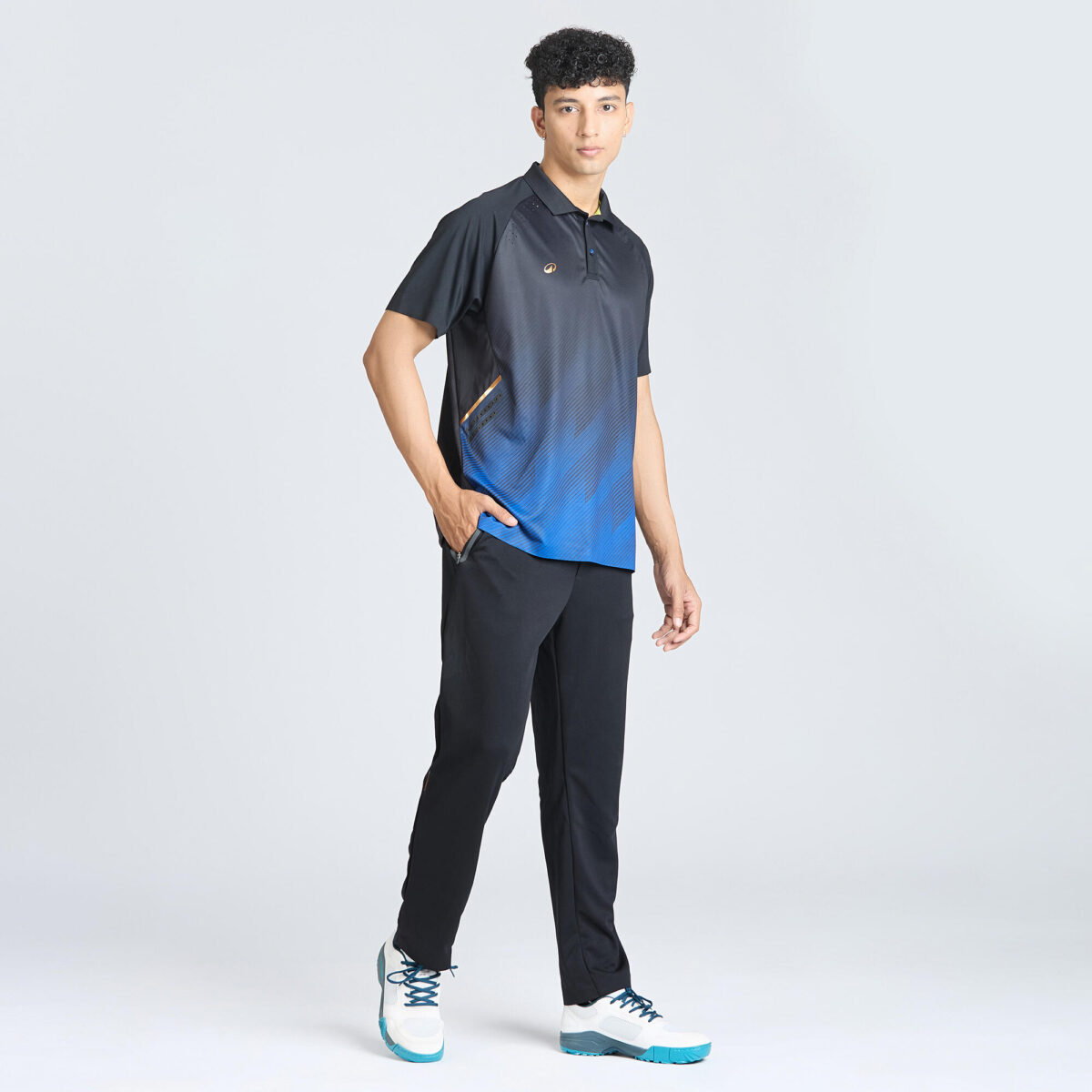 Men Cricket Short Sleeved Polo Shirt Quick Dry CP900 - Black - Image 6
