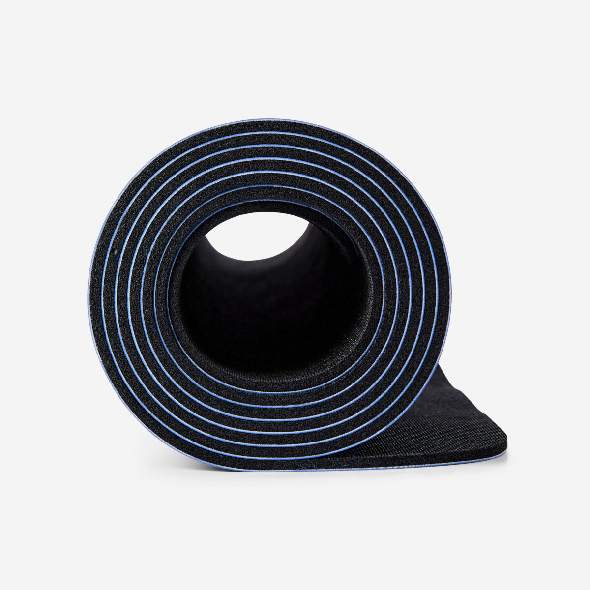 Yoga Mat 4mm Thick, Rubber Foam, 185 x 65 cm with Carry Straps – Blue - Image 6