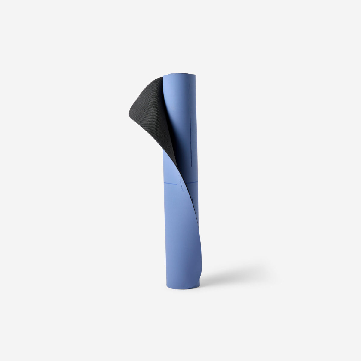 Yoga Mat 4mm Thick, Rubber Foam, 185 x 65 cm with Carry Straps – Blue - Image 7