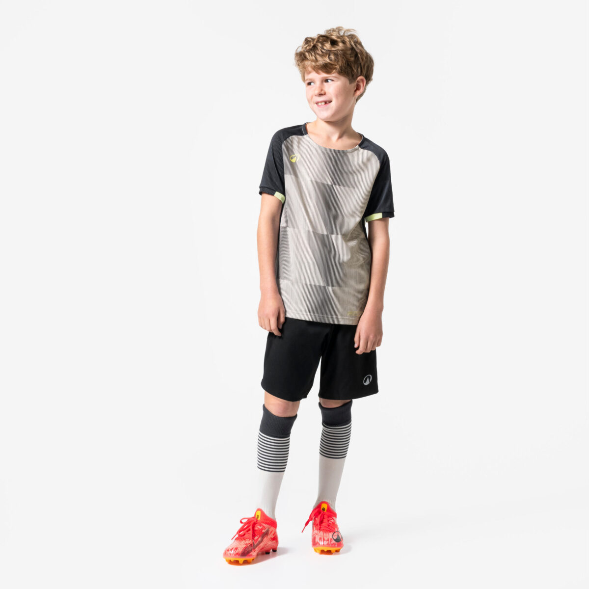Kids' Short-Sleeved Football Shirt Viralto Jr Dop - Grey/Yellow - Image 6