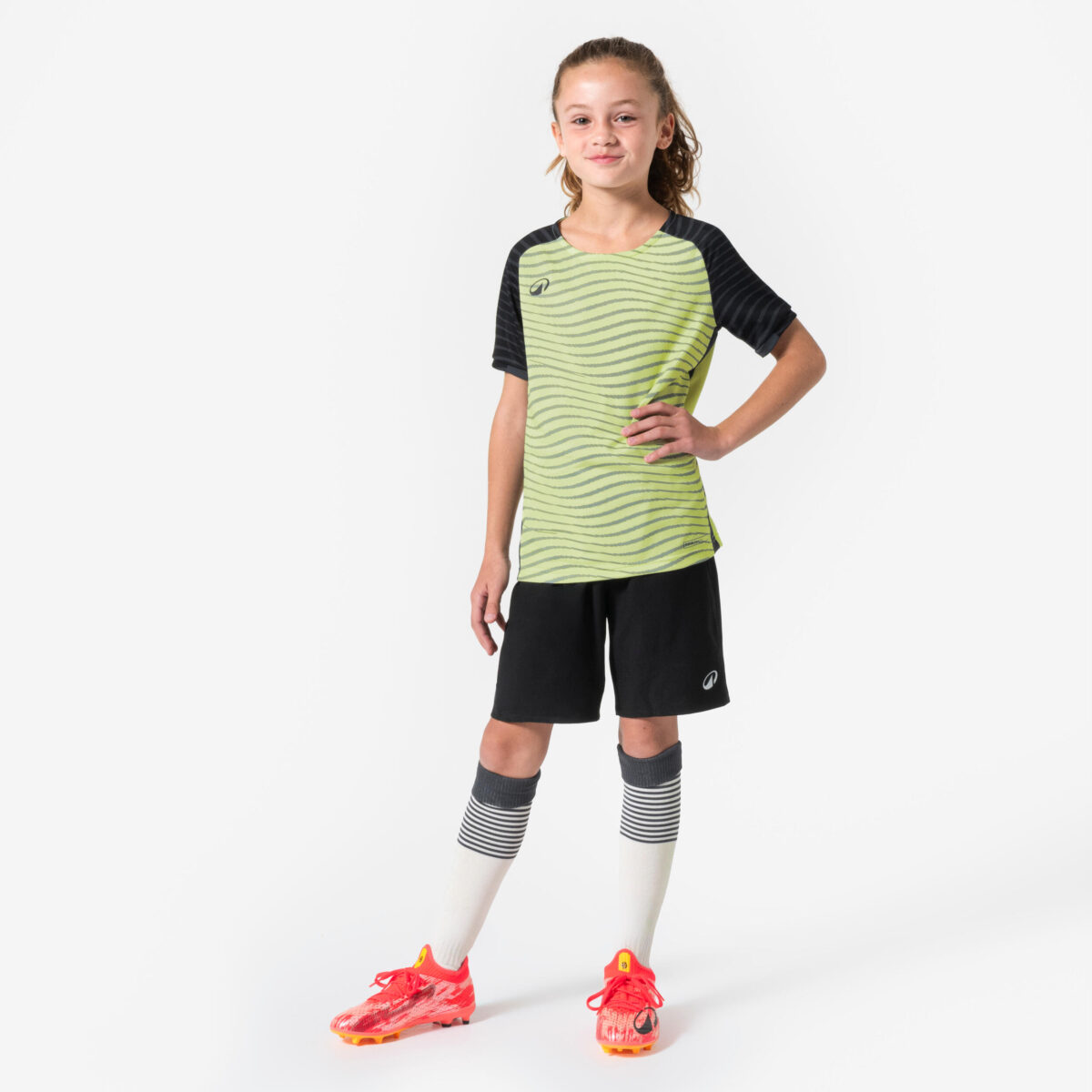 Kids' Short-Sleeved Football Shirt Viralto Ripples - Yellow/Black - Image 6