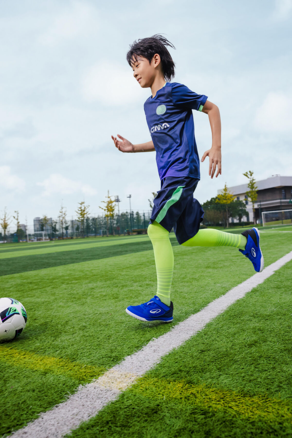 Kids' Short-Sleeved Football Shirt Viralto Kids - Navy Blue - Image 6
