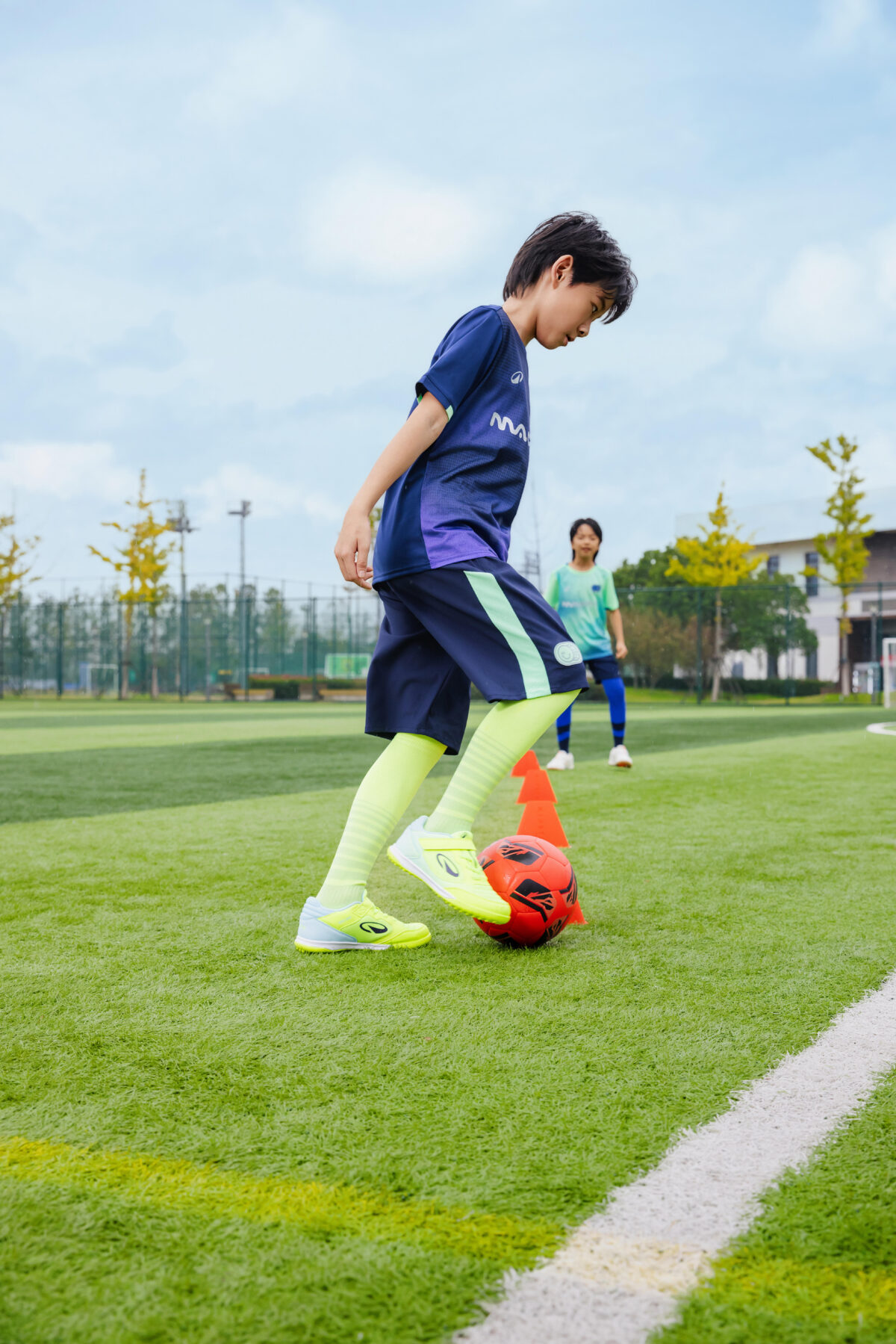 Kids' Short-Sleeved Football Shirt Viralto Kids - Navy Blue - Image 8