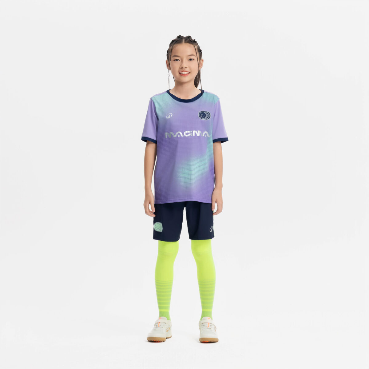 Kids' Short-Sleeved Football Shirt Viralto Kids - Boreal Lavender - Image 4