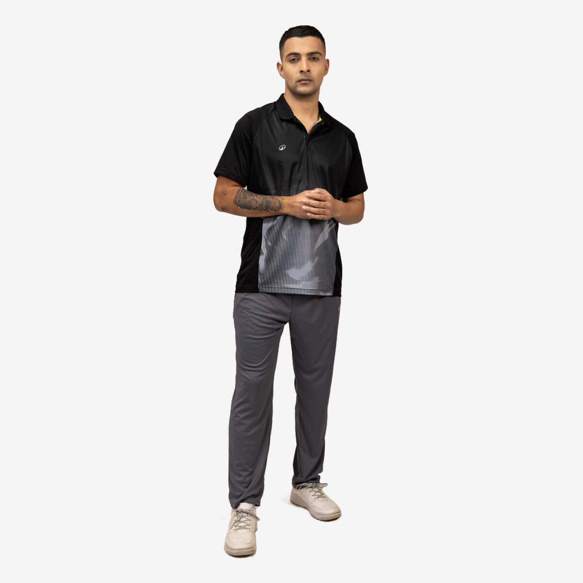 Men's Cricket Polo Short Sleeve CP 500 Men Black - Image 5
