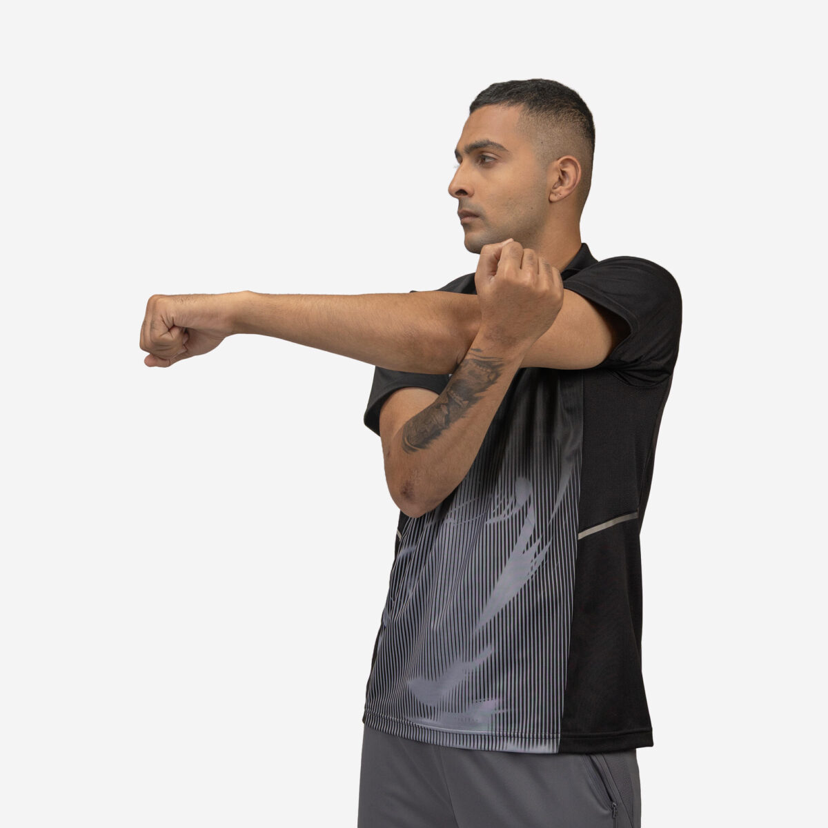Men's Cricket Polo Short Sleeve CP 500 Men Black - Image 4