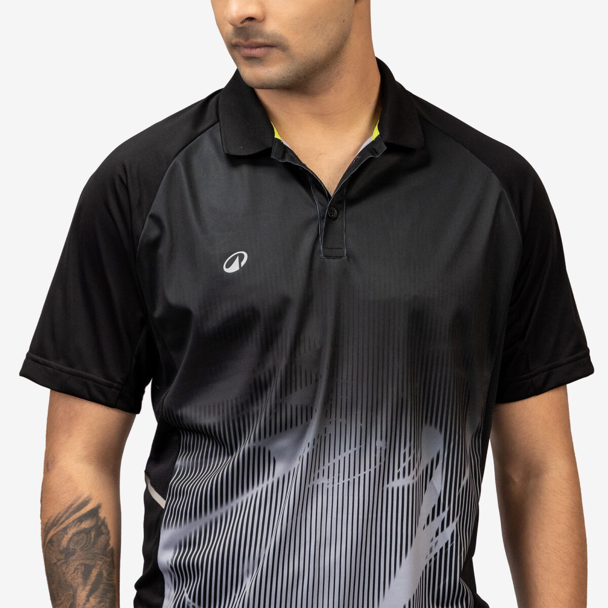Men's Cricket Polo Short Sleeve CP 500 Men Black - Image 3
